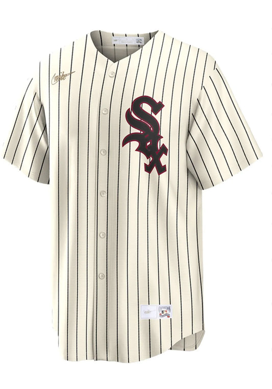 Men's Chicago White Sox Cooperstown Turn Back The Clock 1959 Home Cream/Black NIKE Blank Replica Jersey Official Team Jersey Sports Fan Apparel Official NFL Team Jersey Football Fan Apparel