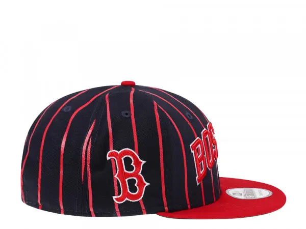 Boston Red Sox Navy/Red City Arch New Era 9FIFTY Snapback Hat Official Team Hat Sports Fan Cap Official NFL Team Hat Football Fan Cap