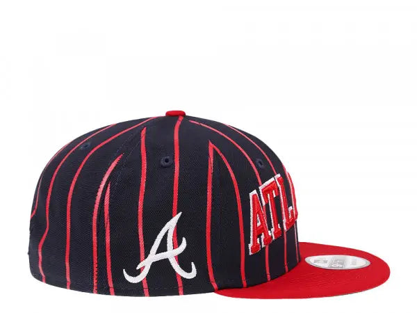 Atlanta Braves Navy/Red City Arch New Era 9FIFTY Snapback Hat Official Team Hat Sports Fan Cap Official NFL Team Hat Football Fan Cap