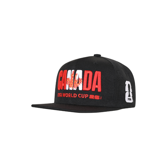 FIFA World Cup 2026 Canada Flatbrim Cap Official Team Hat Sports Fan Cap