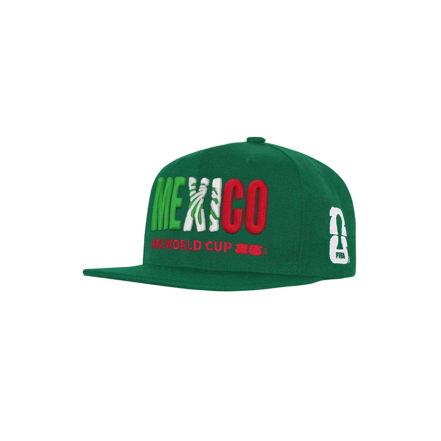 FIFA World Cup 2026 Mexico Flatbrim Cap Official Team Hat Sports Fan Cap