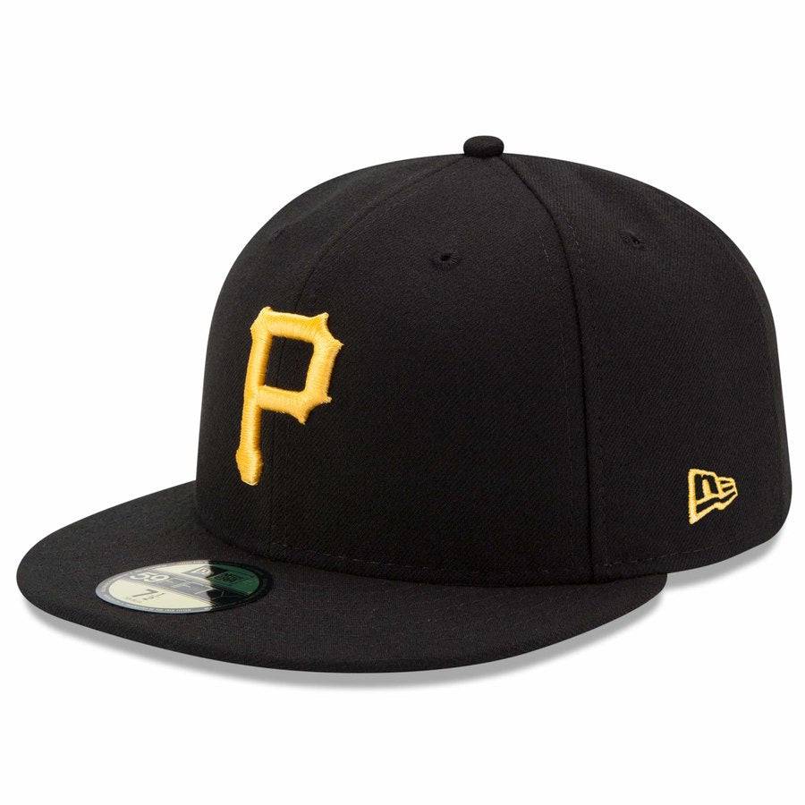 Men's Pittsburgh Pirates New Era Black Game Authentic Collection On-Field 59FIFTY Fitted Hat Official Team Hat Sports Fan Cap Official NFL Team Hat Football Fan Cap