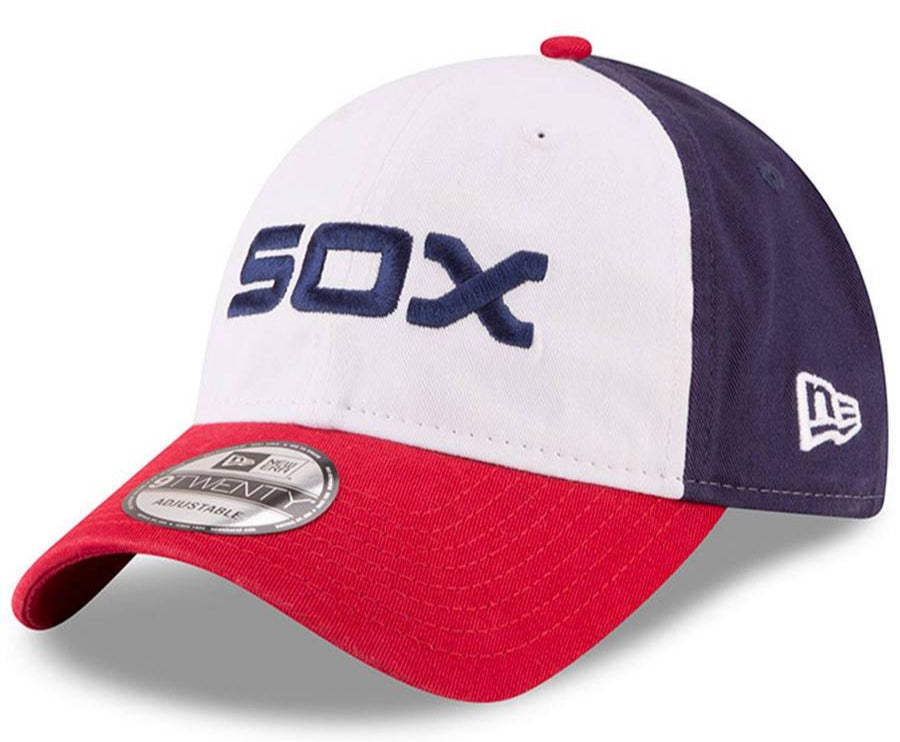 Men's Chicago White Sox New Era Cooperstown Collection Core Classic 9TWENTY Adjustable Hat Official Team Hat Sports Fan Cap Official NFL Team Hat Football Fan Cap