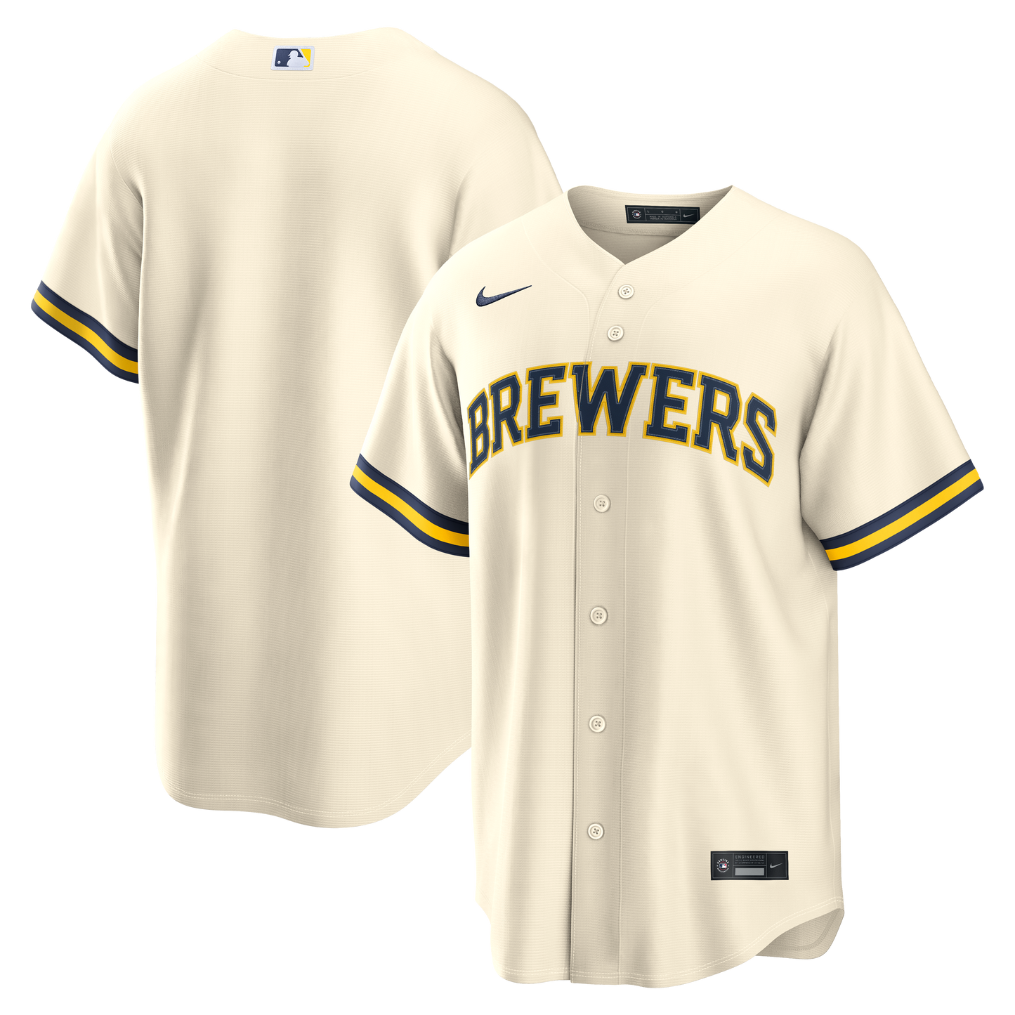 Men's Milwaukee Brewers Nike Cream Home Replica Team Jersey Official Team Jersey Sports Fan Apparel Official NFL Team Jersey Football Fan Apparel