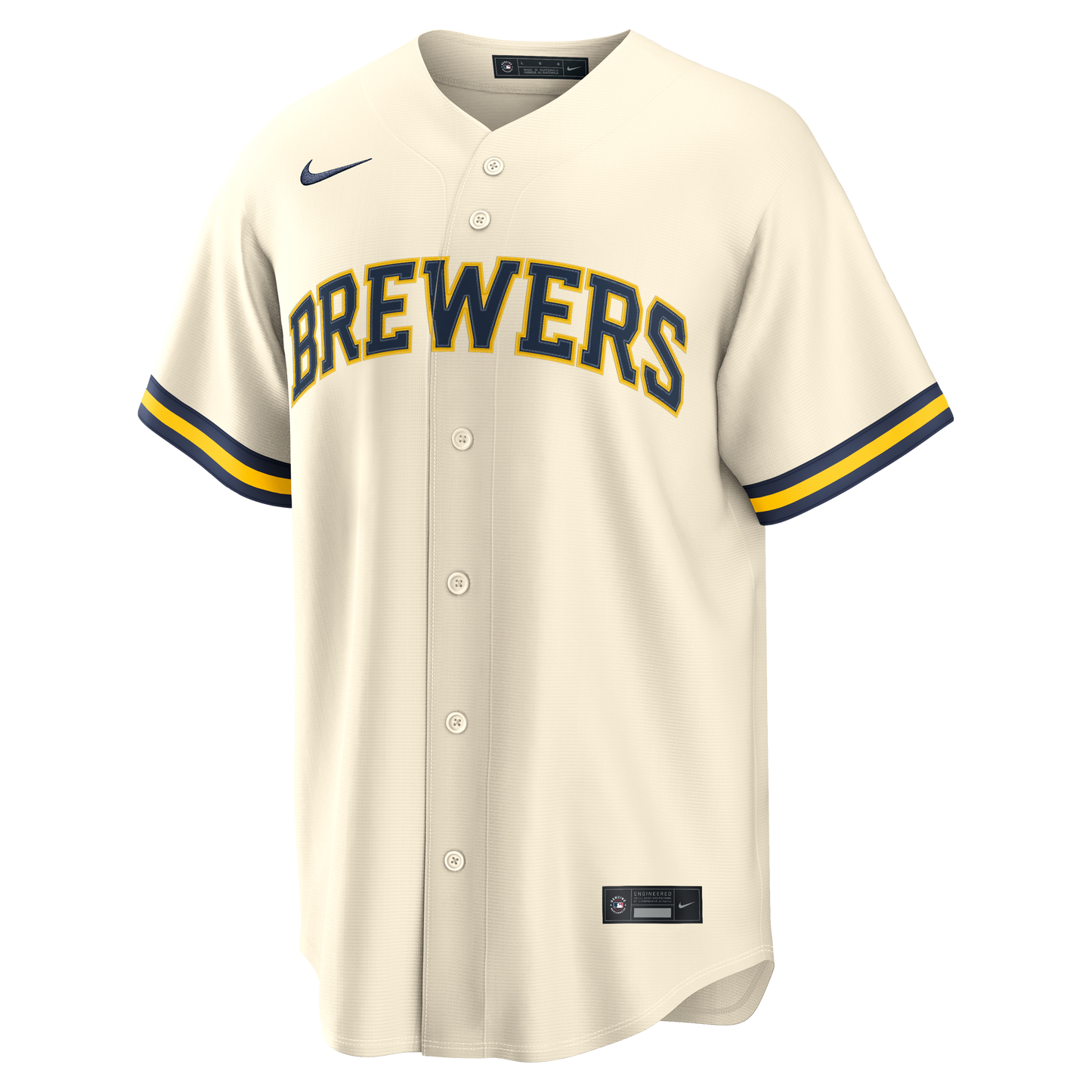 Men's Milwaukee Brewers Nike Cream Home Replica Team Jersey Official Team Jersey Sports Fan Apparel Official NFL Team Jersey Football Fan Apparel