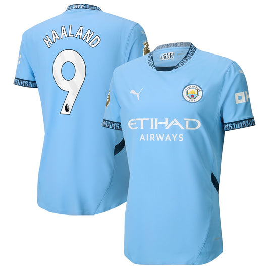 Erling Haaland Manchester City Puma 2024 25 Home Player Jersey - Light Blue Official Team Jersey Sports Fan Apparel