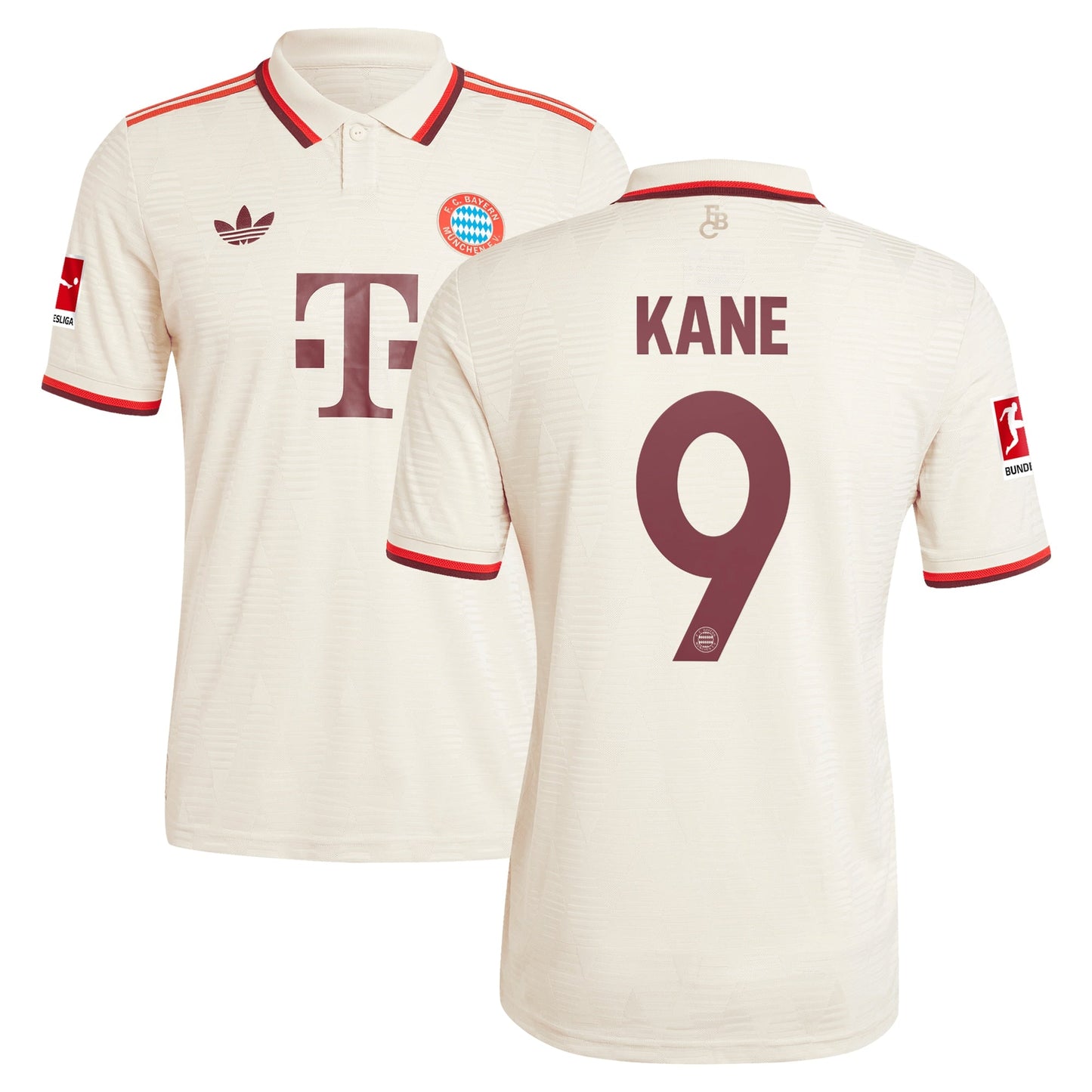 Harry Kane Bayern Munich adidas 2024 25 Third Player Jersey - Cream Official Team Jersey Sports Fan Apparel
