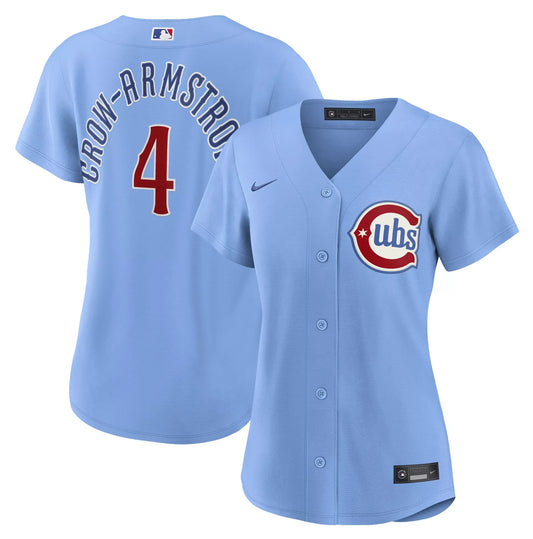 Women's Chicago Cubs Pete Crow-Armstrong Nike Powder Blue Alternate 2 Replica Player Jersey Official Team Jersey Sports Fan Apparel Official NFL Team Jersey Football Fan Apparel