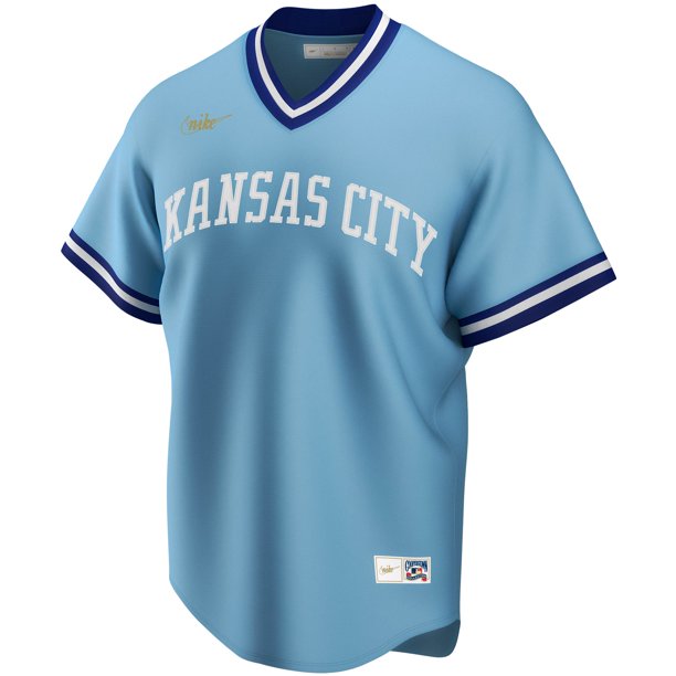 Men's Kansas City Royals George Brett Nike Light Blue Road Cooperstown Collection Team Jersey Official Team Jersey Sports Fan Apparel Official NFL Team Jersey Football Fan Apparel