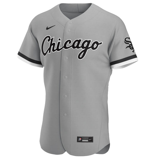 Men's Chicago White Sox Nike Gray Road Authentic Official Team Jersey Sports Fan Apparel Official NFL Team Jersey Football Fan Apparel
