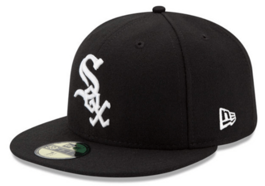 Men's Chicago White Sox New Era Black Game Authentic Collection On-Field 59FIFTY Fitted Hat Official Team Hat Sports Fan Cap Official NFL Team Hat Football Fan Cap