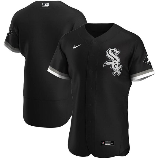 Men's Chicago White Sox Nike Black Alternate Authentic Official Team Jersey Sports Fan Apparel Official NFL Team Jersey Football Fan Apparel