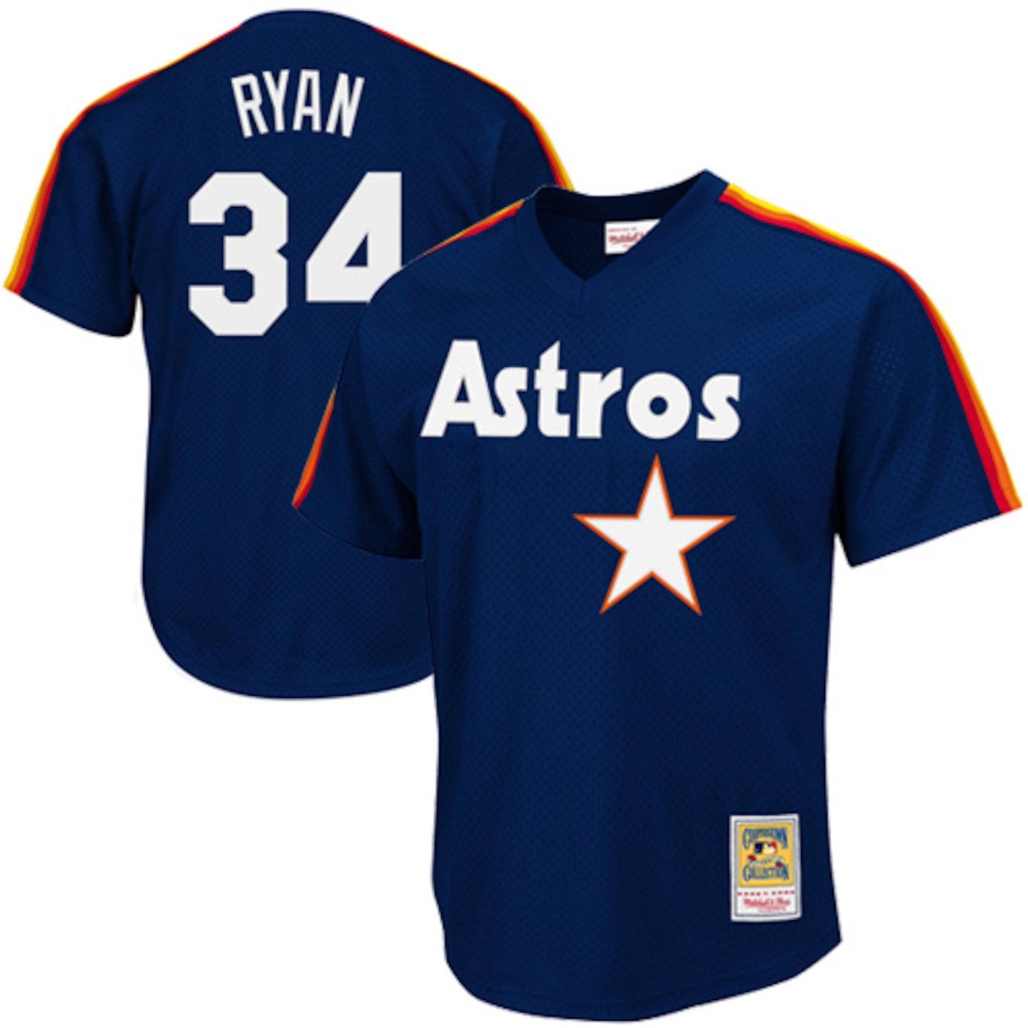 Men's Houston Astros Nolan Ryan Mitchell & Ness Navy 1988 Authentic Cooperstown Collection Mesh Batting Practice Jersey Official Team Jersey Sports Fan Apparel Official NFL Team Jersey Football Fan Apparel