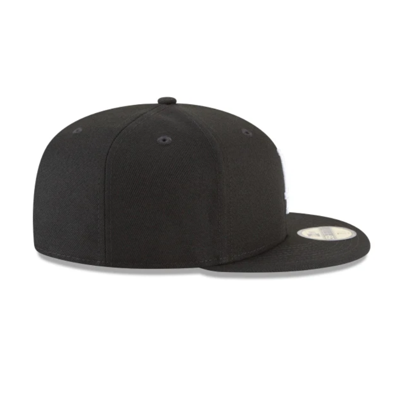 Los Angeles Dodgers MLB Basic 59FIFTY Fitted New Era Black/White Official Team Hat Sports Fan Cap Official NFL Team Hat Football Fan Cap