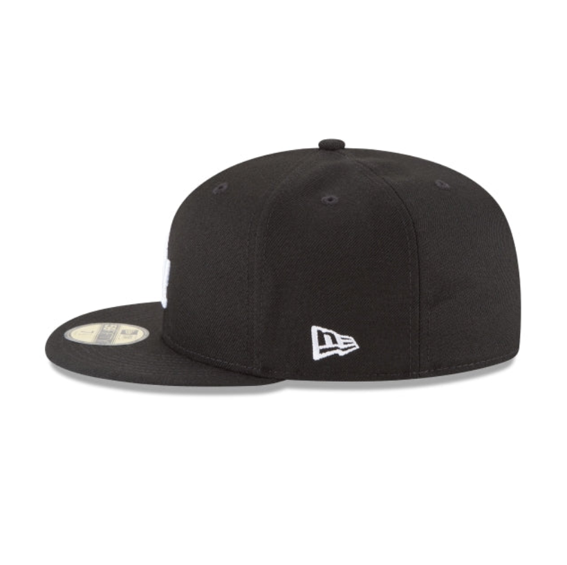 Los Angeles Dodgers MLB Basic 59FIFTY Fitted New Era Black/White Official Team Hat Sports Fan Cap Official NFL Team Hat Football Fan Cap