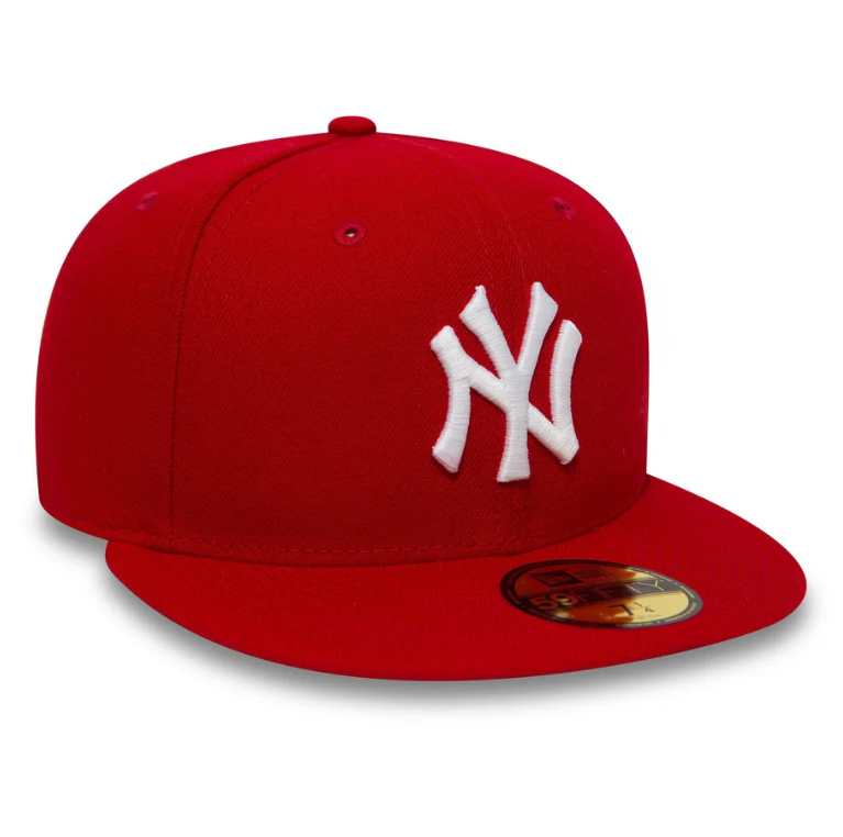 New York Yankees MLB League Essential 59FIFTY Fitted New Era Red/White Official Team Hat Sports Fan Cap Official NFL Team Hat Football Fan Cap
