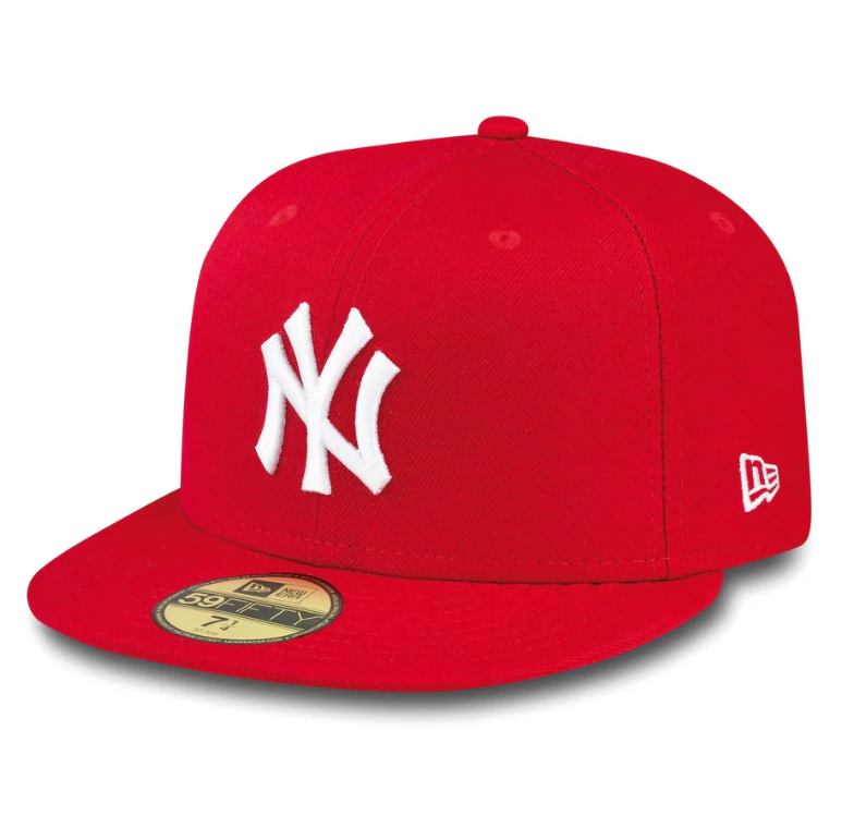 New York Yankees MLB League Essential 59FIFTY Fitted New Era Red/White Official Team Hat Sports Fan Cap Official NFL Team Hat Football Fan Cap