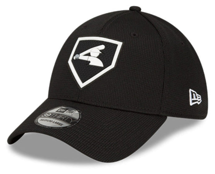 Men's Chicago White Sox New Era Black 2022 Clubhouse Black 39THIRTY Flex Hat Official Team Hat Sports Fan Cap Official NFL Team Hat Football Fan Cap