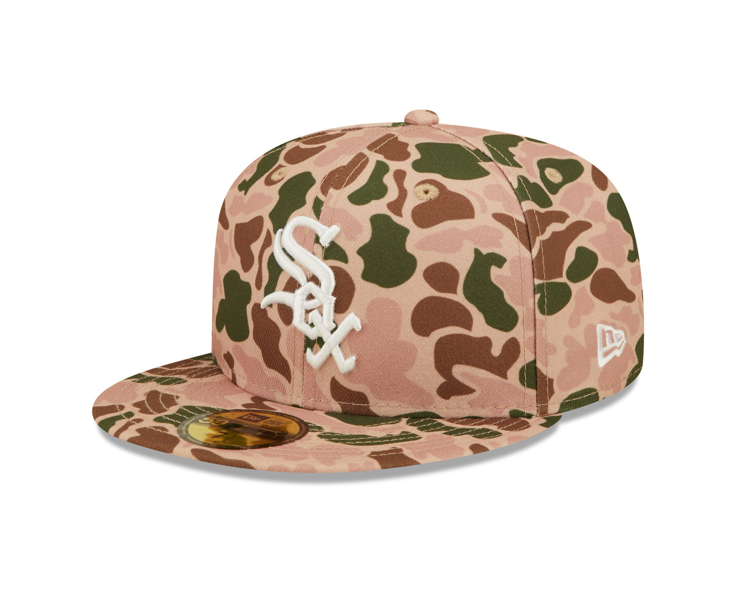 Chicago White Sox New Era 2005 World Series Duck Camo 59FIFTY Fitted Hat Official Team Hat Sports Fan Cap Official NFL Team Hat Football Fan Cap