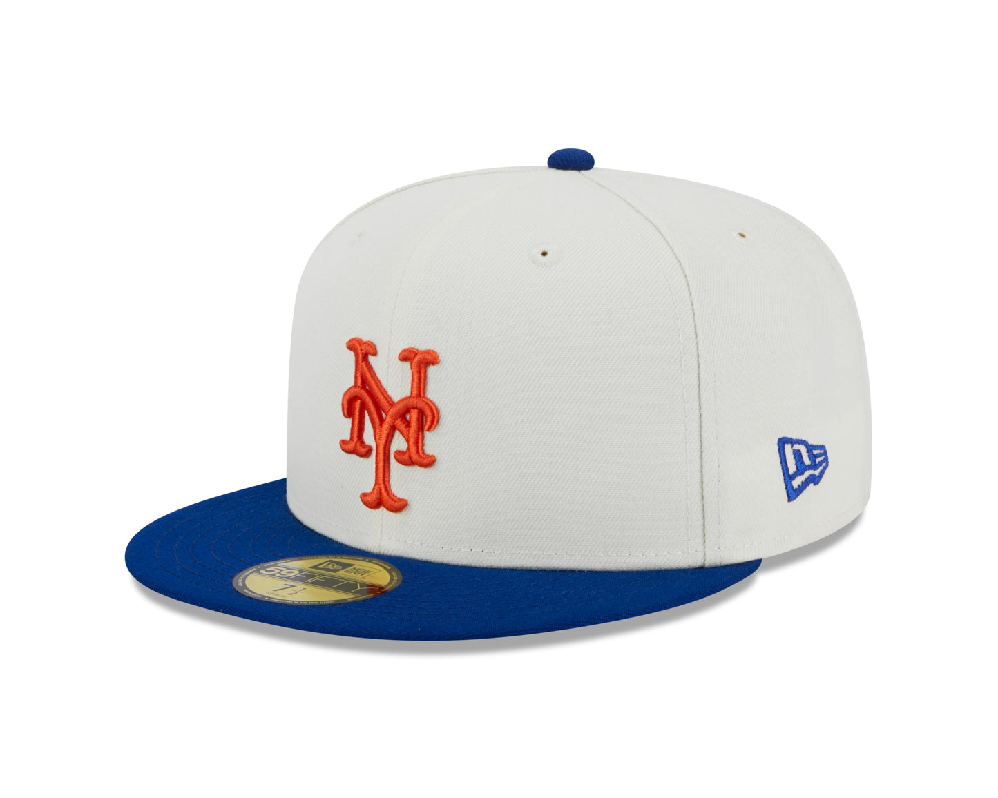 New York Mets 1982 World Series Cream/Royal New Era Retro 59FIFTY Fitted Hat Official Team Hat Sports Fan Cap Official NFL Team Hat Football Fan Cap