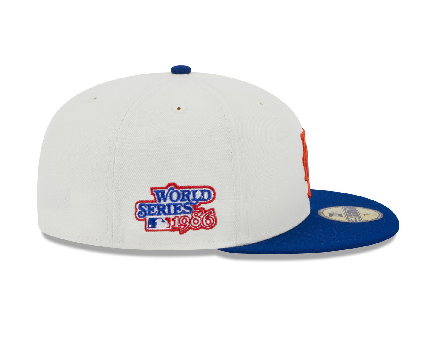 New York Mets 1982 World Series Cream/Royal New Era Retro 59FIFTY Fitted Hat Official Team Hat Sports Fan Cap Official NFL Team Hat Football Fan Cap