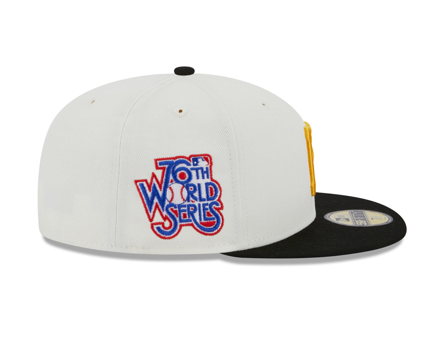 Pittsburgh Pirates 76th World Series Cream/Black New Era Retro 59FIFTY Fitted Hat Official Team Hat Sports Fan Cap Official NFL Team Hat Football Fan Cap