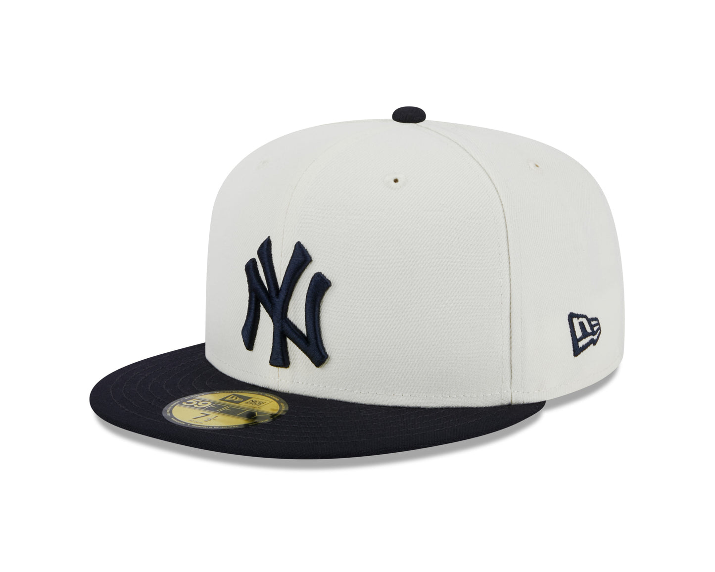 New York Yankees 2000 World Series Cream/Navy New Era Retro 59FIFTY Fitted Hat Official Team Hat Sports Fan Cap Official NFL Team Hat Football Fan Cap