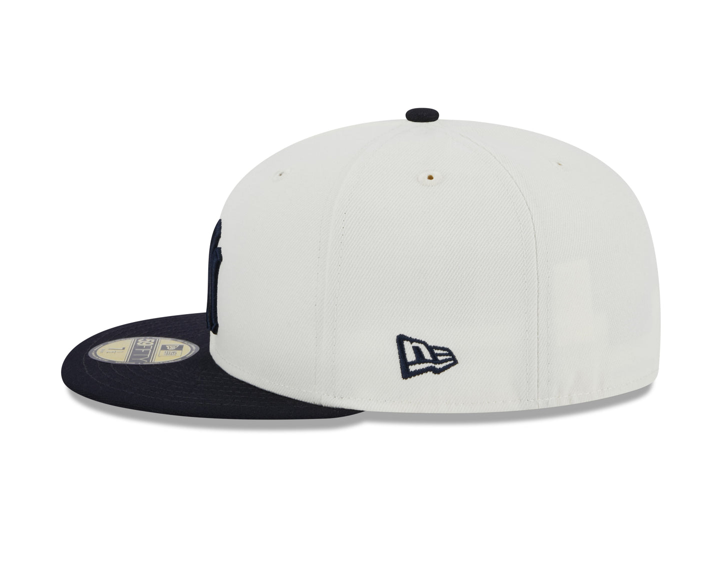 New York Yankees 2000 World Series Cream/Navy New Era Retro 59FIFTY Fitted Hat Official Team Hat Sports Fan Cap Official NFL Team Hat Football Fan Cap