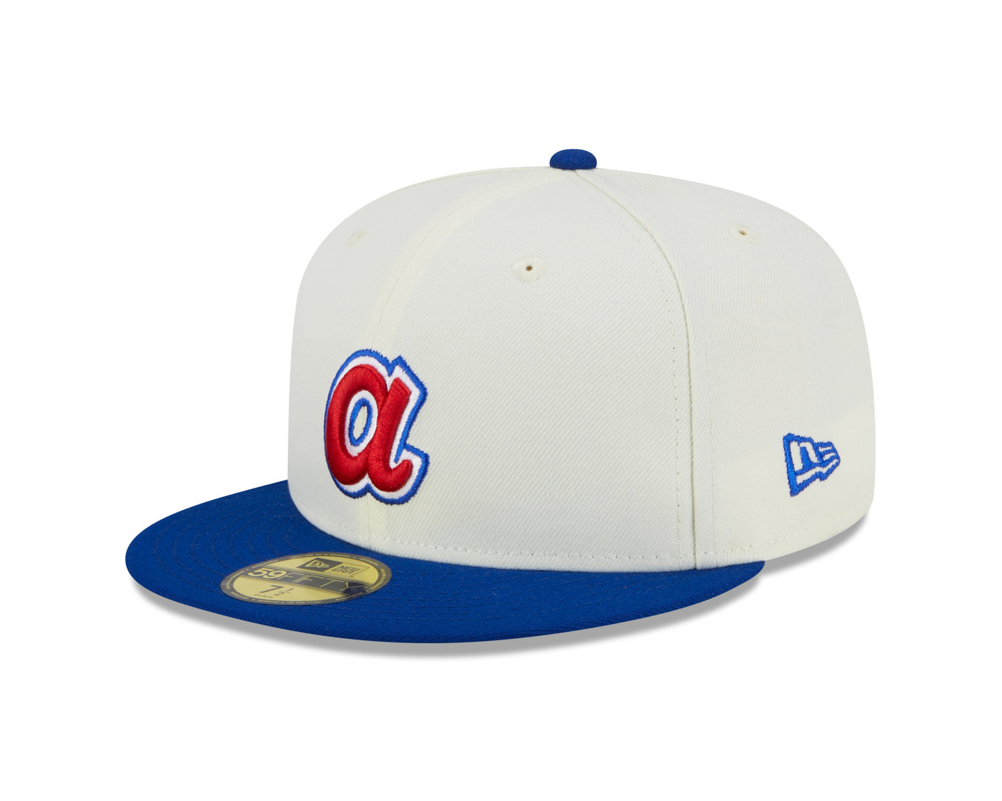 Atlanta Braves 2000 All Star Game Cream/Royal New Era Retro 59FIFTY Fitted Hat Official Team Hat Sports Fan Cap Official NFL Team Hat Football Fan Cap