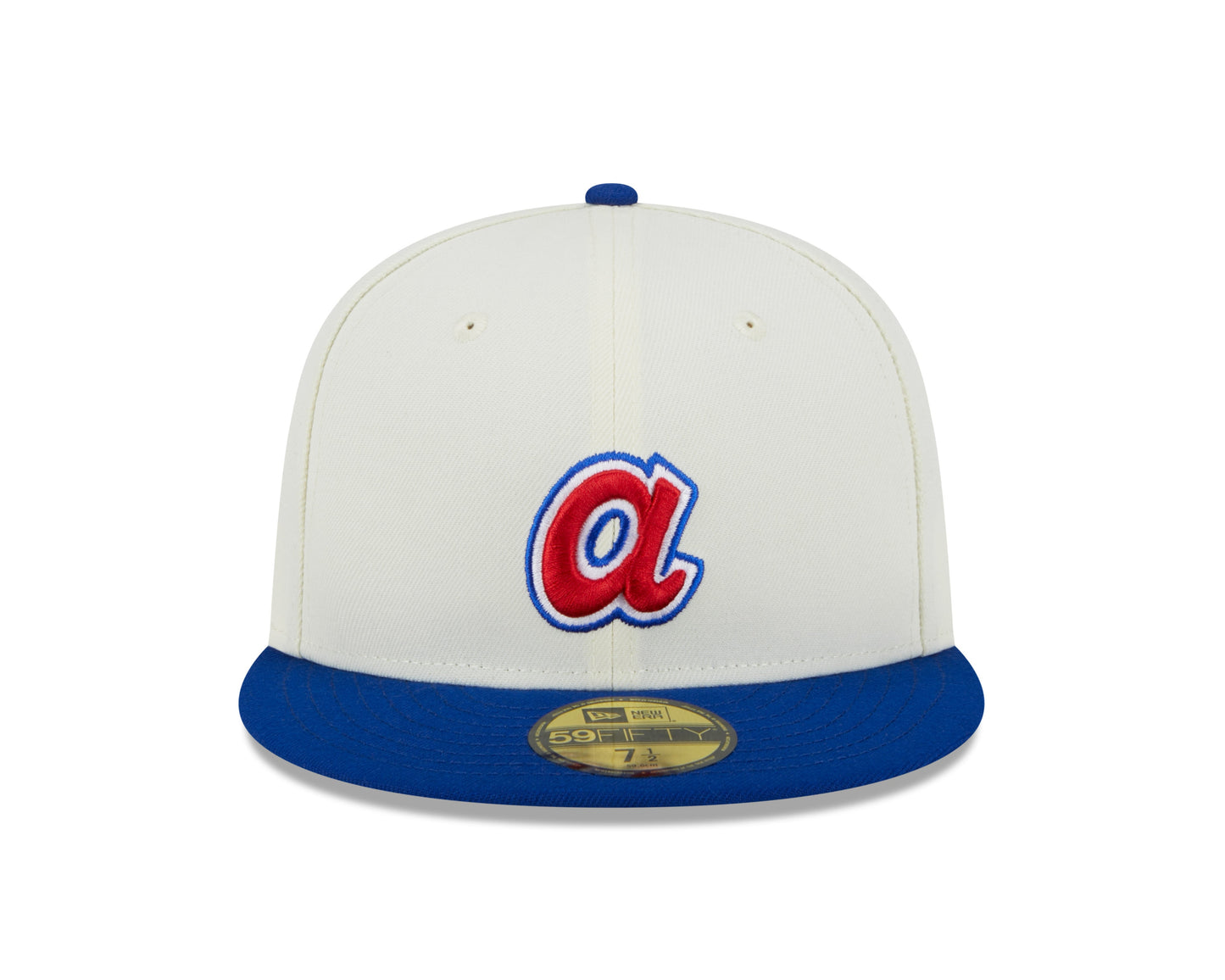 Atlanta Braves 2000 All Star Game Cream/Royal New Era Retro 59FIFTY Fitted Hat Official Team Hat Sports Fan Cap Official NFL Team Hat Football Fan Cap