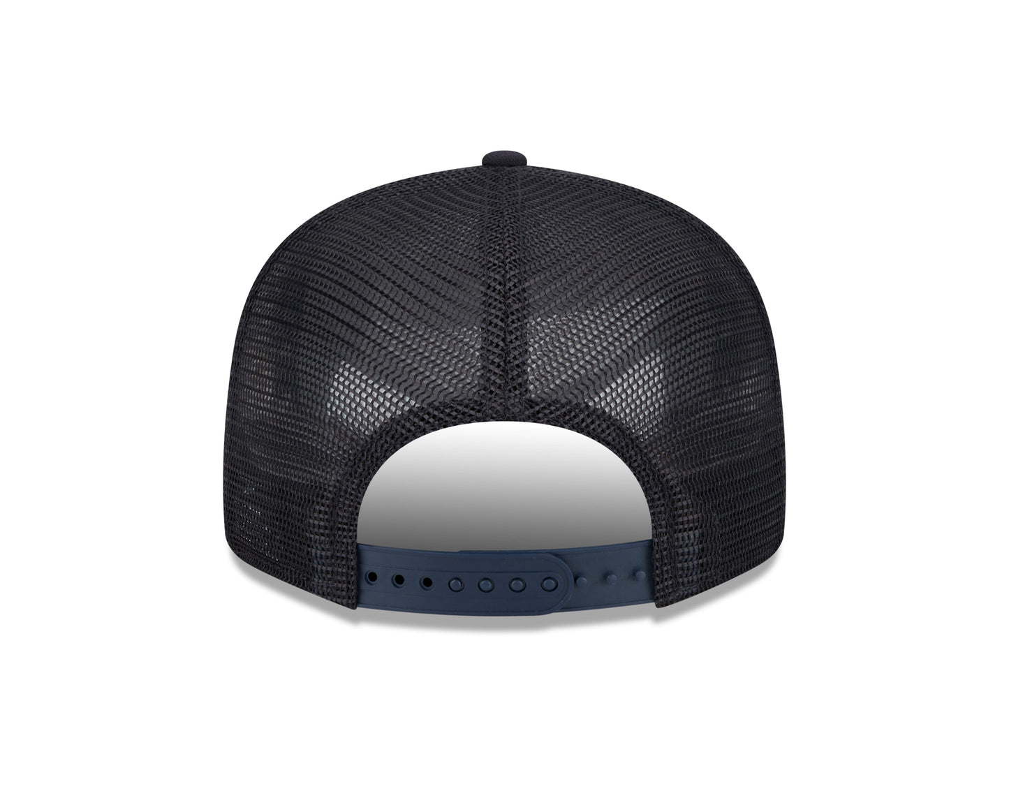 New York Yankees New Era Navy Stacked 9FIFTY Mesh Trucker Snapback Hat Official Team Hat Sports Fan Cap Official NFL Team Hat Football Fan Cap