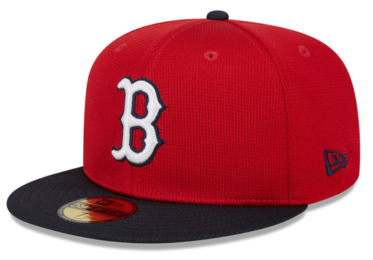 Boston Red Sox New Era Red/Navy 2025 Spring Training 59FIFTY Fitted Hat Official Team Hat Sports Fan Cap Official NFL Team Hat Football Fan Cap