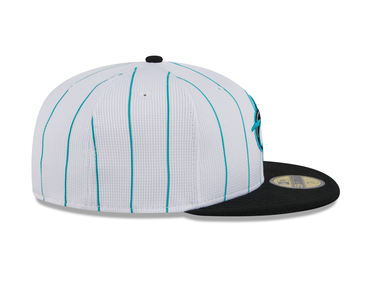 Men's Miami Marlins White 2024 Batting Practice 59FIFTY Fitted Hat Official Team Hat Sports Fan Cap Official NFL Team Hat Football Fan Cap