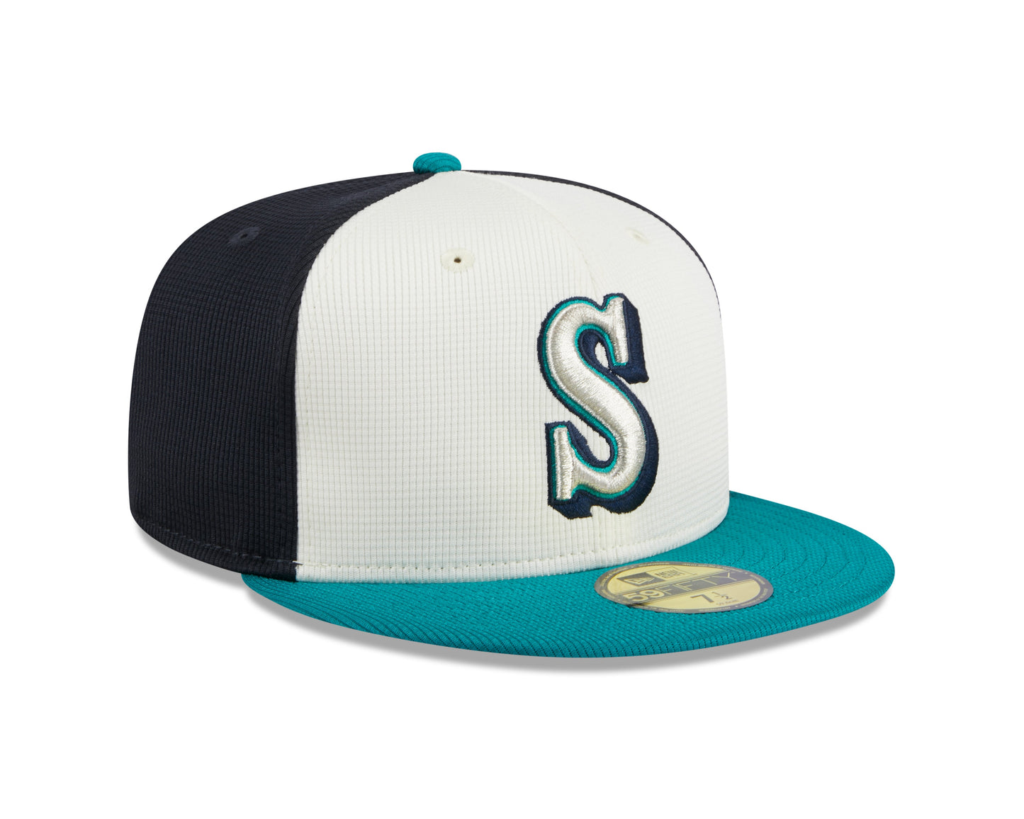 Men's Seattle Mariners New Era White 2024 Batting Practice 59FIFTY Fitted Hat Official Team Hat Sports Fan Cap Official NFL Team Hat Football Fan Cap