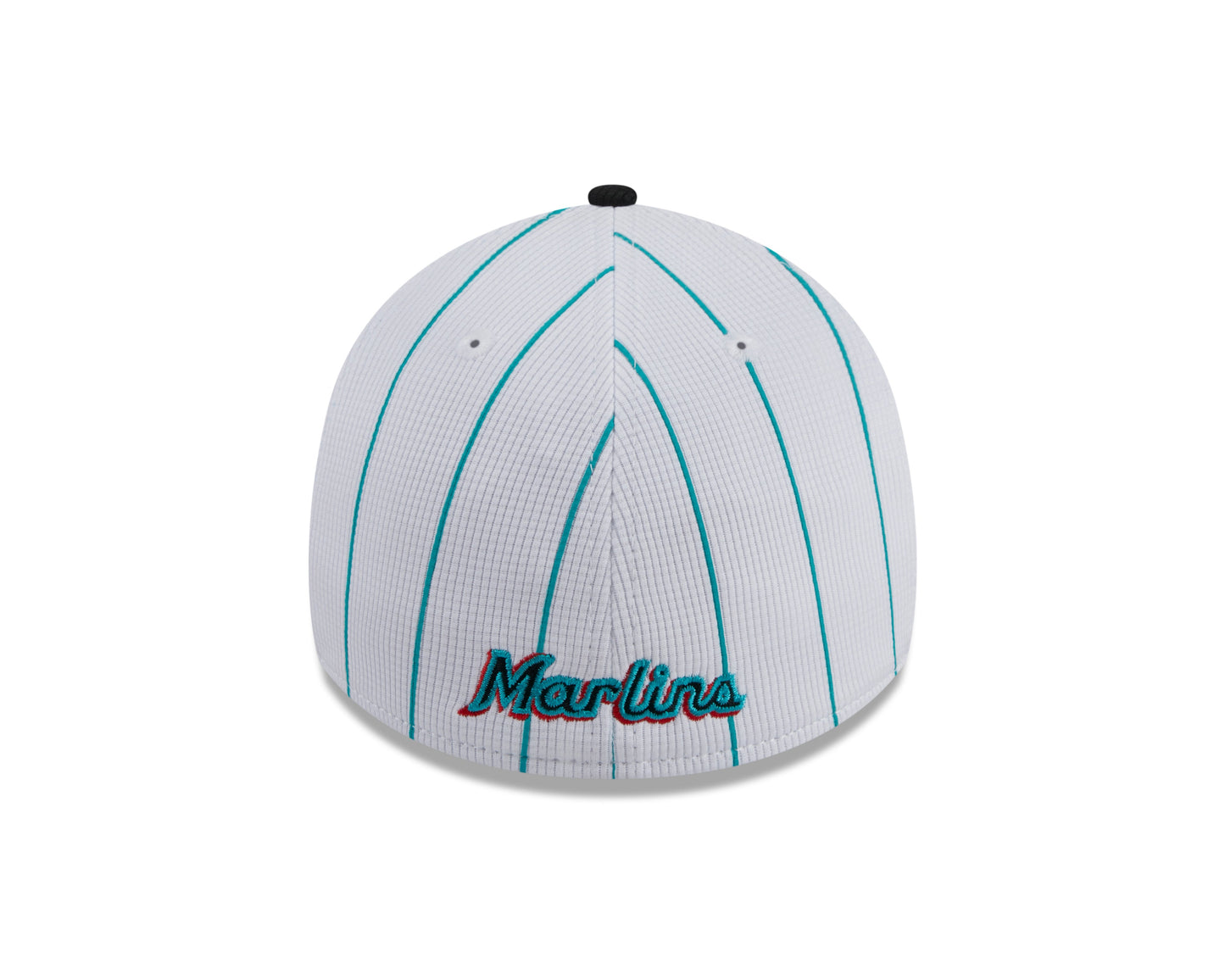 Men's Miami Marlins New Era 2024 Batting Practice White/Black 39THIRTY Flex-Fit Hat Official Team Hat Sports Fan Cap Official NFL Team Hat Football Fan Cap