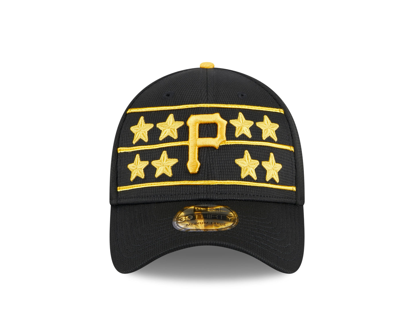 Men's Pittsburgh Pirates New Era 2024 Batting Practice Black 39THIRTY Flex-Fit Hat Official Team Hat Sports Fan Cap Official NFL Team Hat Football Fan Cap