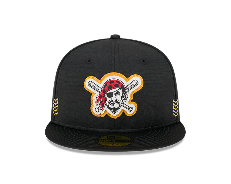 Men's Pittsburgh Pirates New Era Black 2024 Alternate Clubhouse 1914 59FIFTY Fitted Hat Official Team Hat Sports Fan Cap Official NFL Team Hat Football Fan Cap