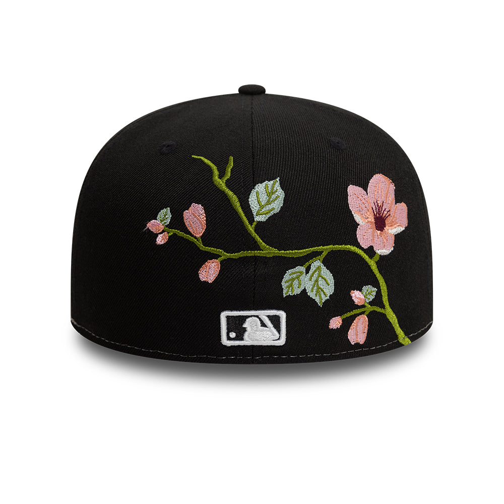 Chicago White Sox MLB Floral 59Fifty New Era Black/White Official Team Hat Sports Fan Cap Official NFL Team Hat Football Fan Cap