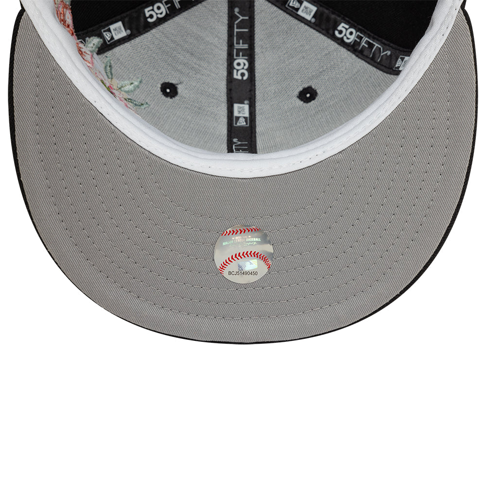 Chicago White Sox MLB Floral 59Fifty New Era Black/White Official Team Hat Sports Fan Cap Official NFL Team Hat Football Fan Cap