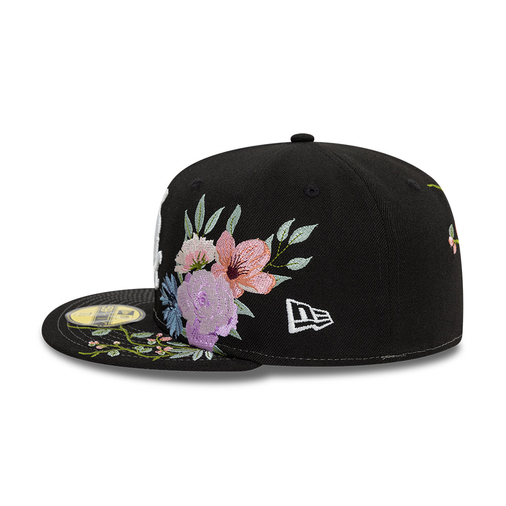 Chicago White Sox MLB Floral 59Fifty New Era Black/White Official Team Hat Sports Fan Cap Official NFL Team Hat Football Fan Cap