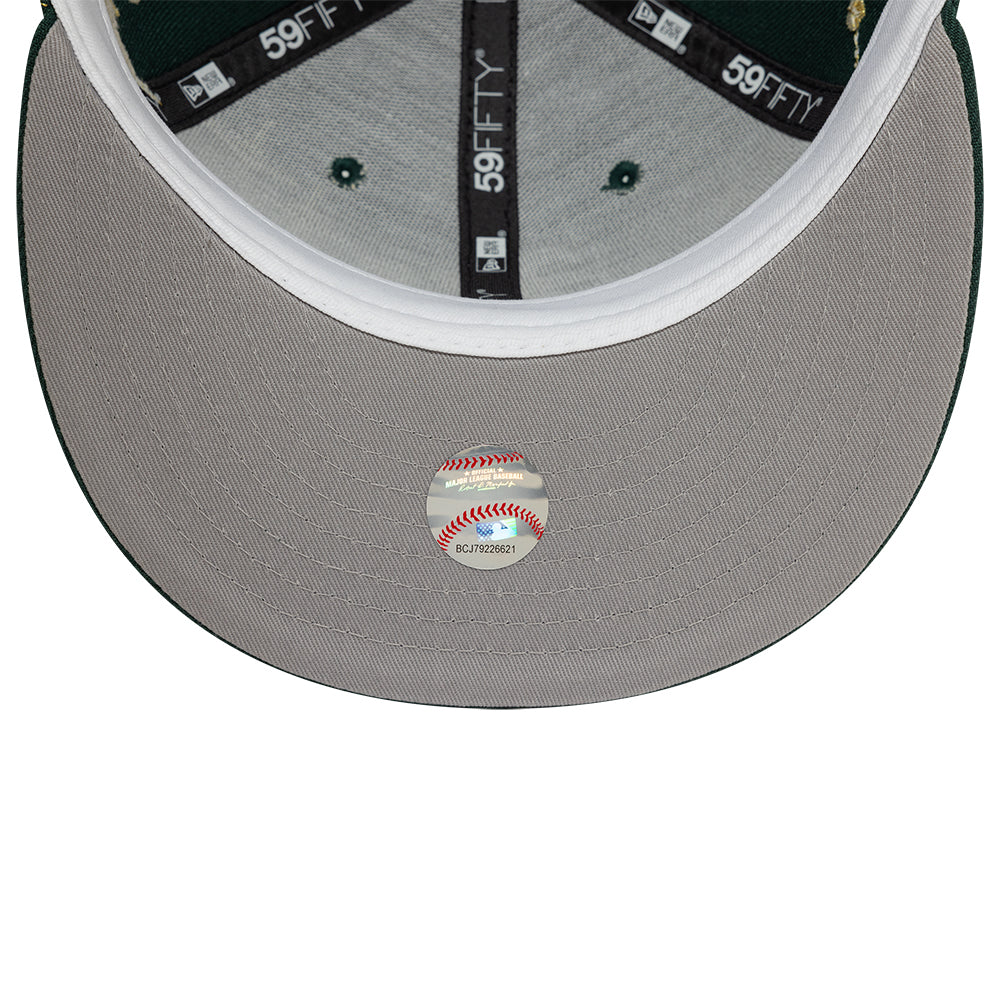 Oakland Athletics MLB Zodiac 59FIFTY Fitted New Era Green Official Team Hat Sports Fan Cap Official NFL Team Hat Football Fan Cap