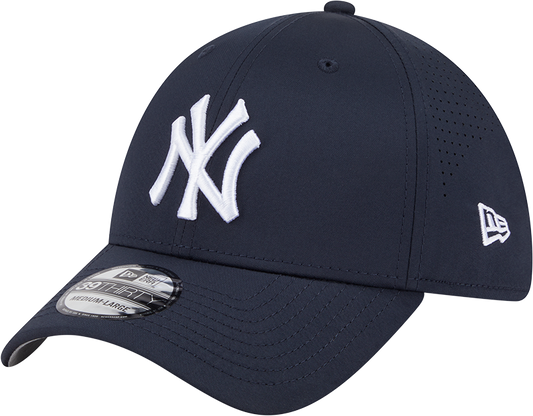MLB New York Yankees New Era Mid Perf 39THIRTY Flex Fit Hat - Navy Official Team Hat Sports Fan Cap Official NFL Team Hat Football Fan Cap