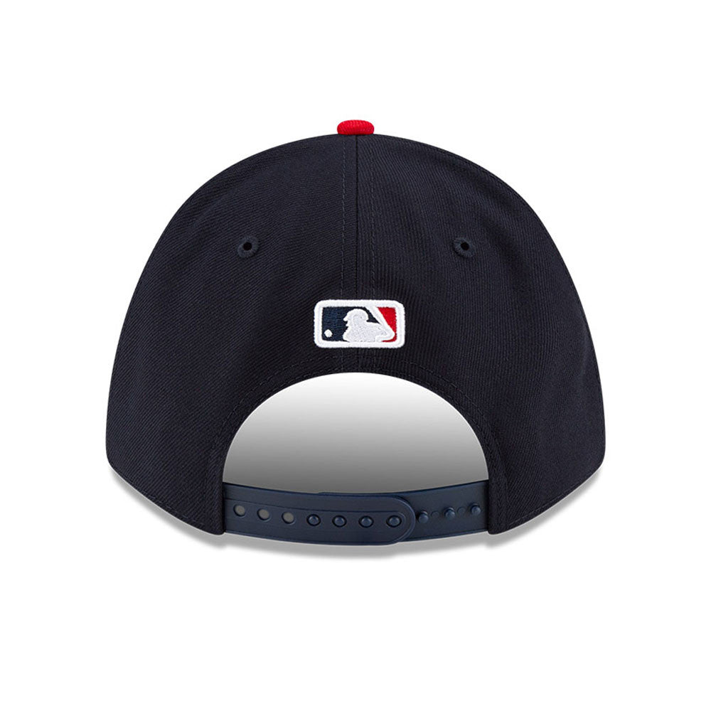 Atlanta Braves Navy/Red New Era Player Replica M-Crown 9FORTY Adjustable Hat Official Team Hat Sports Fan Cap Official NFL Team Hat Football Fan Cap