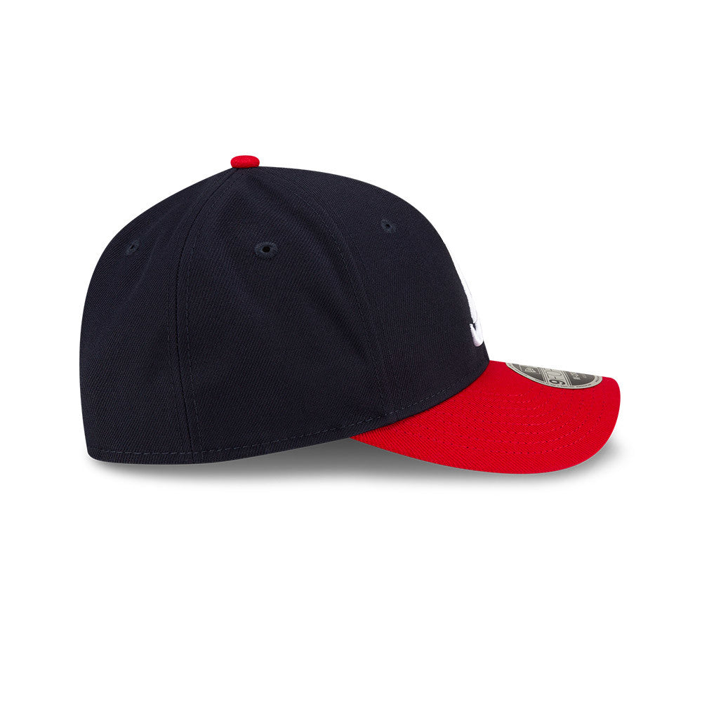Atlanta Braves Navy/Red New Era Player Replica M-Crown 9FORTY Adjustable Hat Official Team Hat Sports Fan Cap Official NFL Team Hat Football Fan Cap