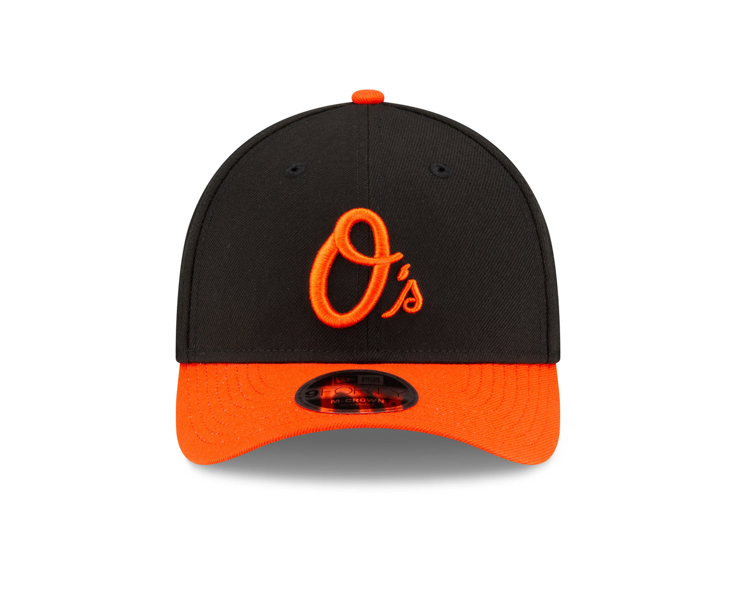 Baltimore Orioles Black/Orange Alternate New Era Player Replica M-Crown 9FORTY Adjustable Hat Official Team Hat Sports Fan Cap Official NFL Team Hat Football Fan Cap