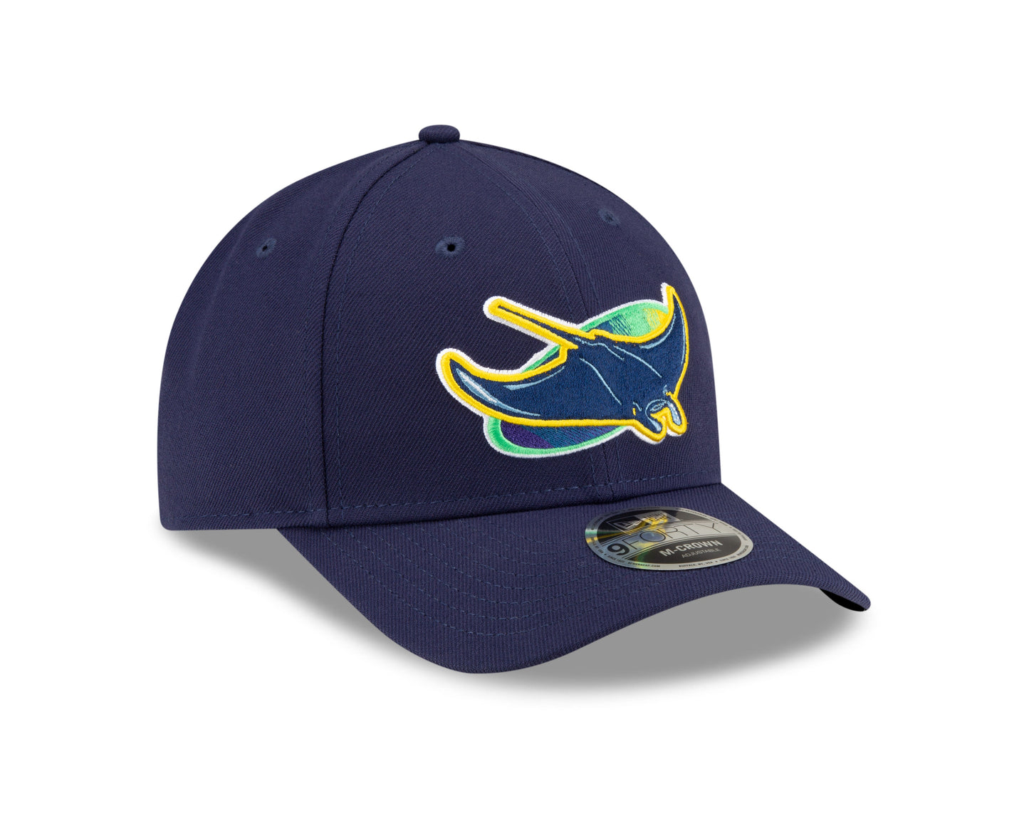 Tampa Bay Rays Alternate Navy New Era Player Replica M-Crown 9FORTY Adjustable Hat Official Team Hat Sports Fan Cap Official NFL Team Hat Football Fan Cap