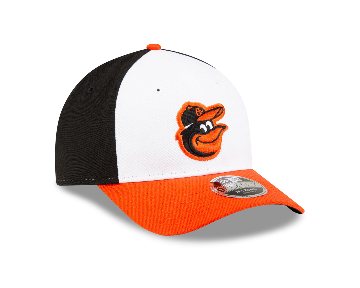 Baltimore Orioles White/Orange/Black New Era Player Replica M-Crown 9FORTY Adjustable Hat Official Team Hat Sports Fan Cap Official NFL Team Hat Football Fan Cap