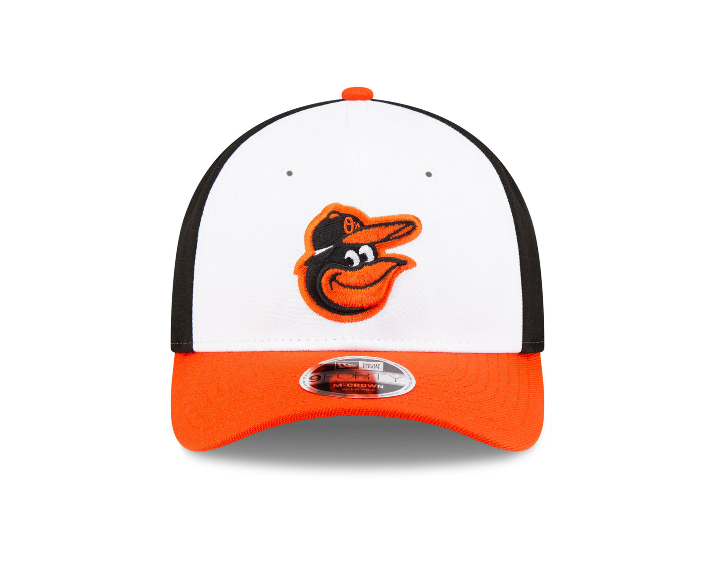 Baltimore Orioles White/Orange/Black New Era Player Replica M-Crown 9FORTY Adjustable Hat Official Team Hat Sports Fan Cap Official NFL Team Hat Football Fan Cap