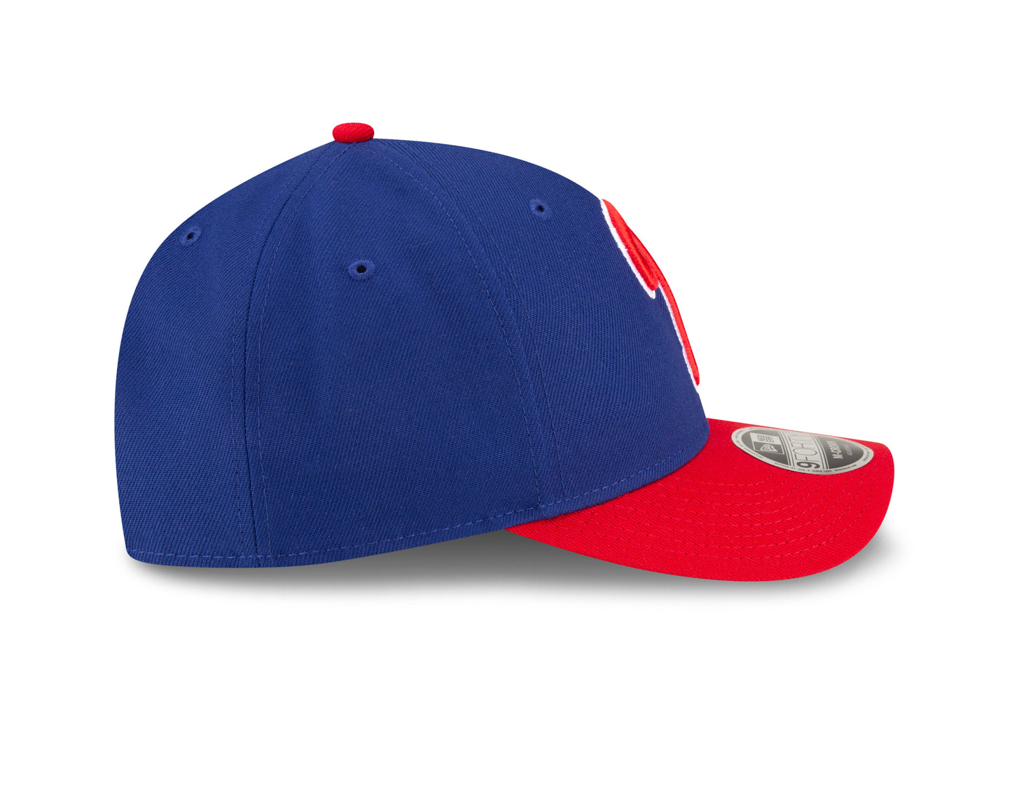 Philadelphia Phillies 2 Tone Royal/Red Alternate New Era Player Replica M-Crown 9FORTY Adjustable Hat Official Team Hat Sports Fan Cap Official NFL Team Hat Football Fan Cap