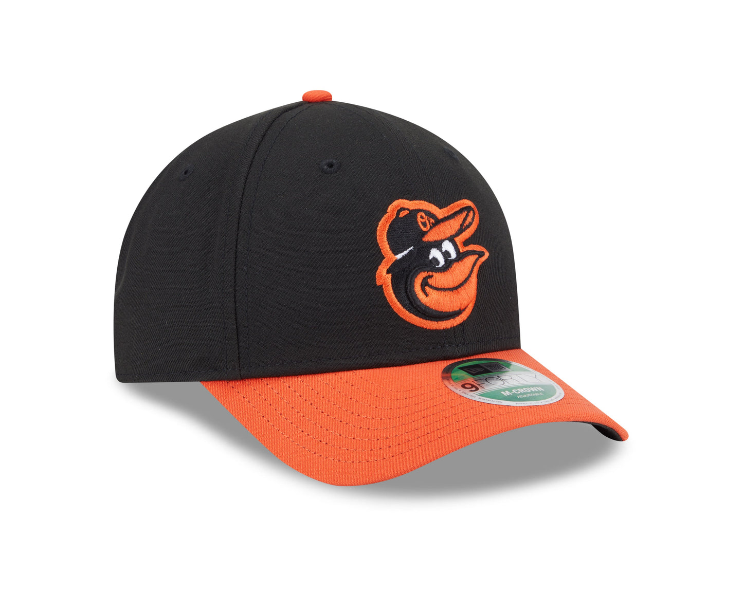 Baltimore Orioles Black/Orange Road New Era Player Replica M-Crown 9FORTY Adjustable Hat Official Team Hat Sports Fan Cap Official NFL Team Hat Football Fan Cap